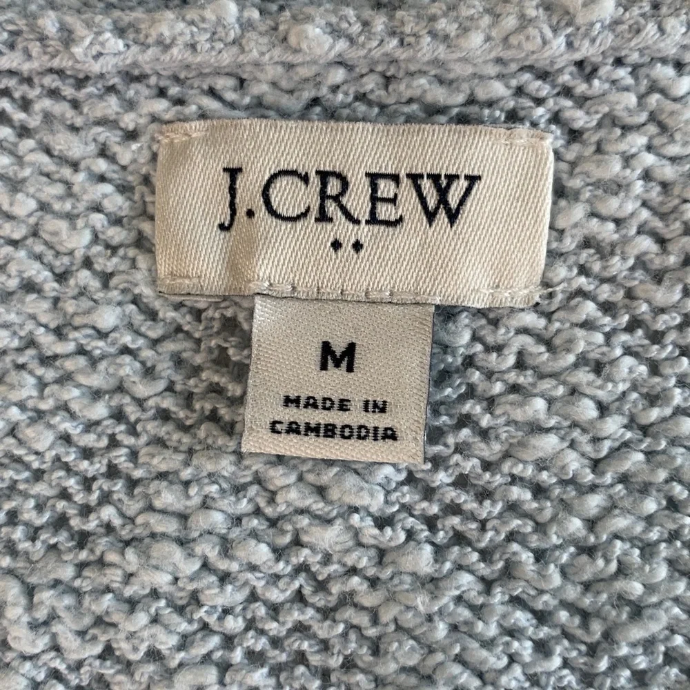 J Crew light blue cotton blend v-neck sweater vest size medium